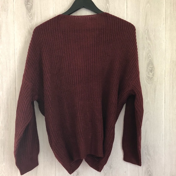 Burgundy Pearl Infinity Sweater - Picture 4 of 7